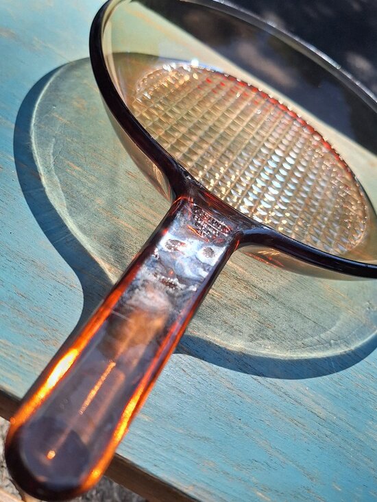 Glass Frying Pan Visions Corning Ware Vintage Borosilicate Cookware with Handle